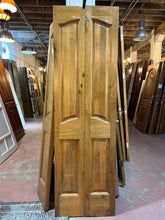 Pair of Narrow Solid Wood Doors, Four Panel, Sku: 033026